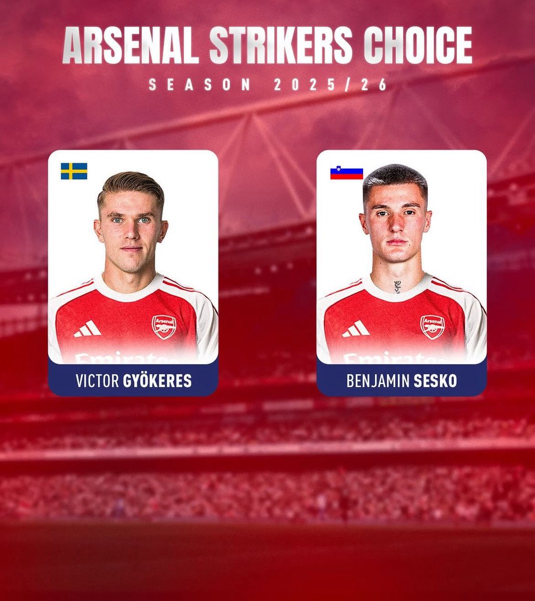 hfworld_'s tweet image. Which striker would you rather have at Arsenal?

— Like for Viktor Gyokeres 🟢🇸🇪

— Retweet for Benjamin Sesko🔴🇸🇮

#TransferTalks