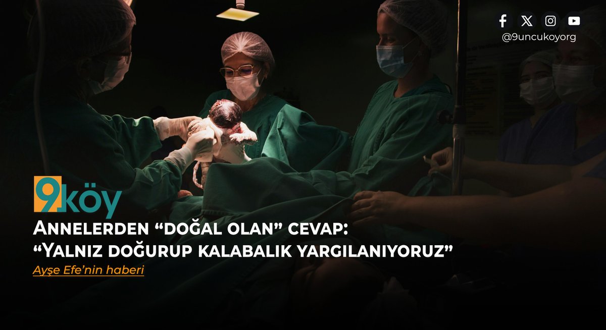 9uncukoyorg's tweet photo. 🟠Sağlık Bakanlığı’nın futbol sahalarında başlattığı çağrıyla tartışmaya açılan doğum tercihi konusuna annelerden açık ve net bir cevap geldi: "Tek başımıza doğuruyoruz, kalabalıklar tarafından yargılanıyoruz." Kadınlar, doğum sürecinde tıbbi gerekliliklerin yanı sıra, sosyal baskılarla da karşı karşıya. "Normal doğum gerçek anneliktir", "Sezaryen doğurursan sütün gelmez, çocuk bağlanmaz" gibi yargıları kadınlar 9.Köy için değerlendirdi. Kadın Doğum Anabilim Dalı Profesörü Aykut Özcan, anne adaylarına bilgi verdi: "Bedeninize ve bilginize güvenin."

Ayşe Efe’nin haberi: https://t.co/D2IJayWsDO

@aaysefee