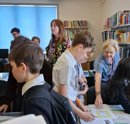 Lib_HHS's tweet photo. Great teamwork and some next-level problem-solving with shapes and number on National Numeracy Day! https://t.co/KxxTZsTFj3