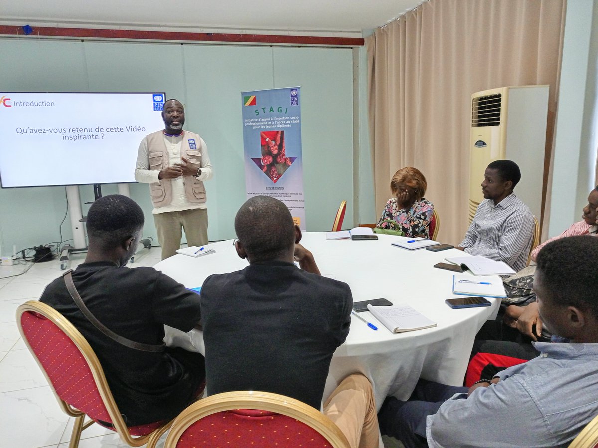 🎯 Après le lancement officiel du programme STAGI le 6 mai 2025, +400 jeunes diplômés à Pointe-Noire ciblés pour une série de sessions de coaching intensif pour booster leur employabilité. 🚀 Partenariat <a href="/PNUDRepduCongo/">PNUD Rép du Congo</a>  &amp; Ministère de la Jeunesse. #STAGI #EmploiJeune #Congo