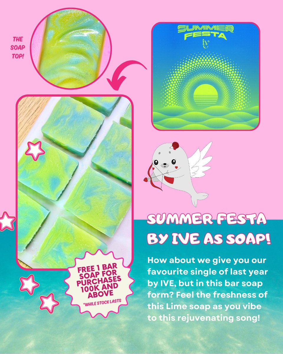 Kalo pengen dapetin sabun yg terinspirasi dari IVE yg limited edition dan sangat Wonyoungism ini, ke Tochaku aja besok &amp; lusa trus daftar for their membership😘

Di Chillax Sudirman weekend ini yaa, moots &amp; oomfs yg mau main plis kasitau aku di Reply/DM dulu biar aku standby!☺️