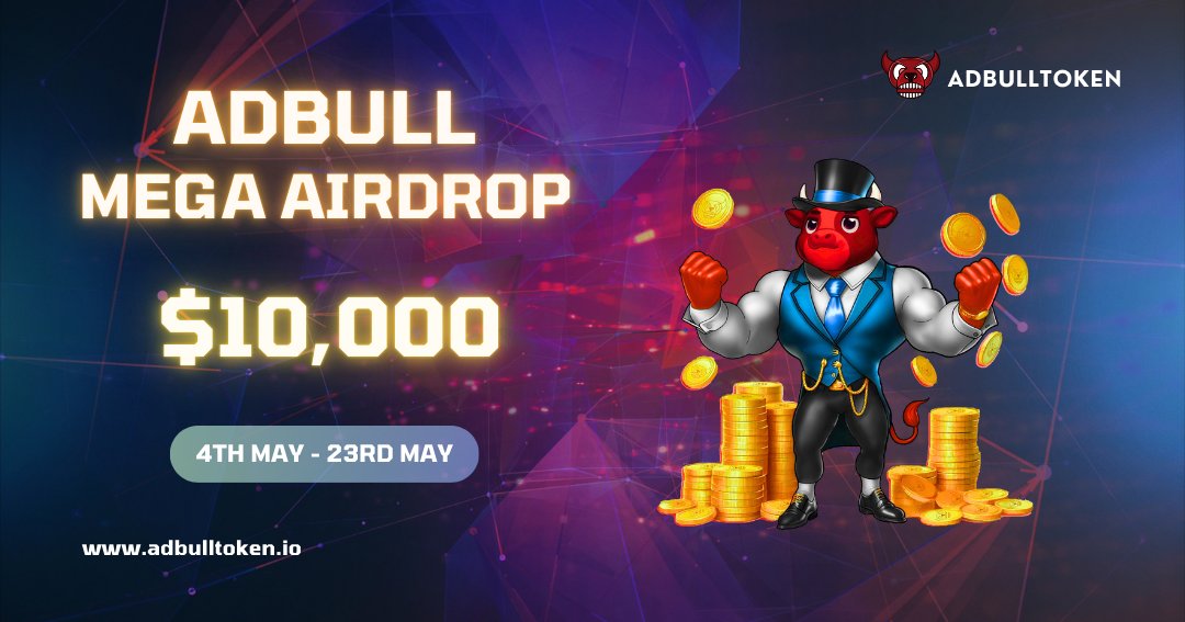 🚨 Last Hours to Join!
The $10,000 AdBull x Azbit Airdrop ends TODAY! 🕒
Don’t miss your chance to win big!

🏆 Top 20 Referrers: 0.5 BNB each
🎯 200 Fast Participants: 500 $ADBULL tokens
🎁 30 Random Winners: 2,500 $ADBULL tokens

📍 Join before it closes:
