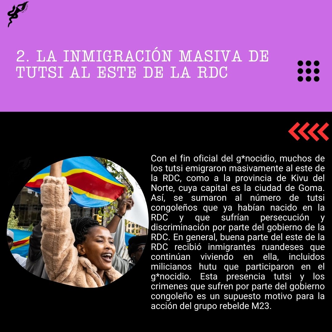 asfuriasvigo's tweet photo. #PrisiónDeGoma #RDC
Gran parte do este da RDC recibíu desde entón #inmigrantes ruandeses que continúan vivindo alí. Esta presencia #tutsi e os crímenes que sufren por parte do #goberno congoleño son un suposto motivo para a acción do grupo #rebelde M23. https://t.co/dHhGVsIsRM