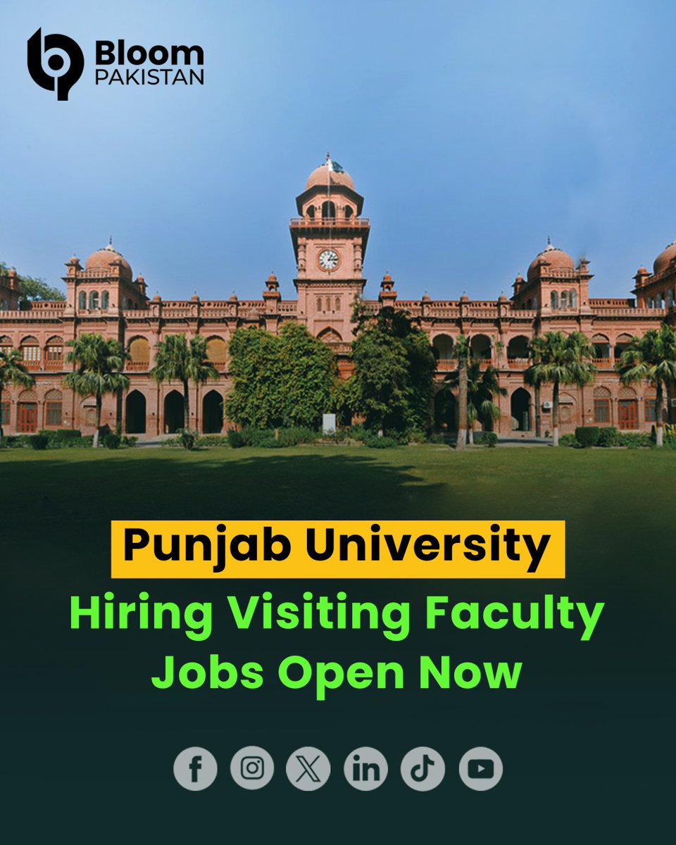 bloom_pakistan's tweet photo. Punjab University Offers New Visiting Faculty Jobs โ Apply Now!
#BloomPakistan #PunjabUniversity #FacultyJobs #TeachingOpportunity #AcademicCareers #VisitingFaculty #ApplyNow #UniversityJobs
Read Complete Details:
https://t.co/aaCphkWbAp https://t.co/bV4F3dvHpA