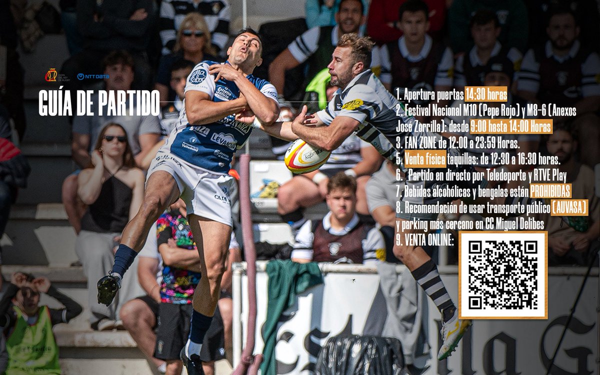 España Rugby (@ferugby) on Twitter photo 𝐆𝐮𝐢́𝐚 de partido. Final <a href="/NTTDataSpain/">NTT DATA España</a> Copa del Rey 2025. ‼️
#LoQueNosUne | #NTTCopaRugby 𝐆𝐮𝐢́𝐚 de partido. Final <a href="/NTTDataSpain/">NTT DATA España</a> Copa del Rey 2025. ‼️
#LoQueNosUne | #NTTCopaRugby