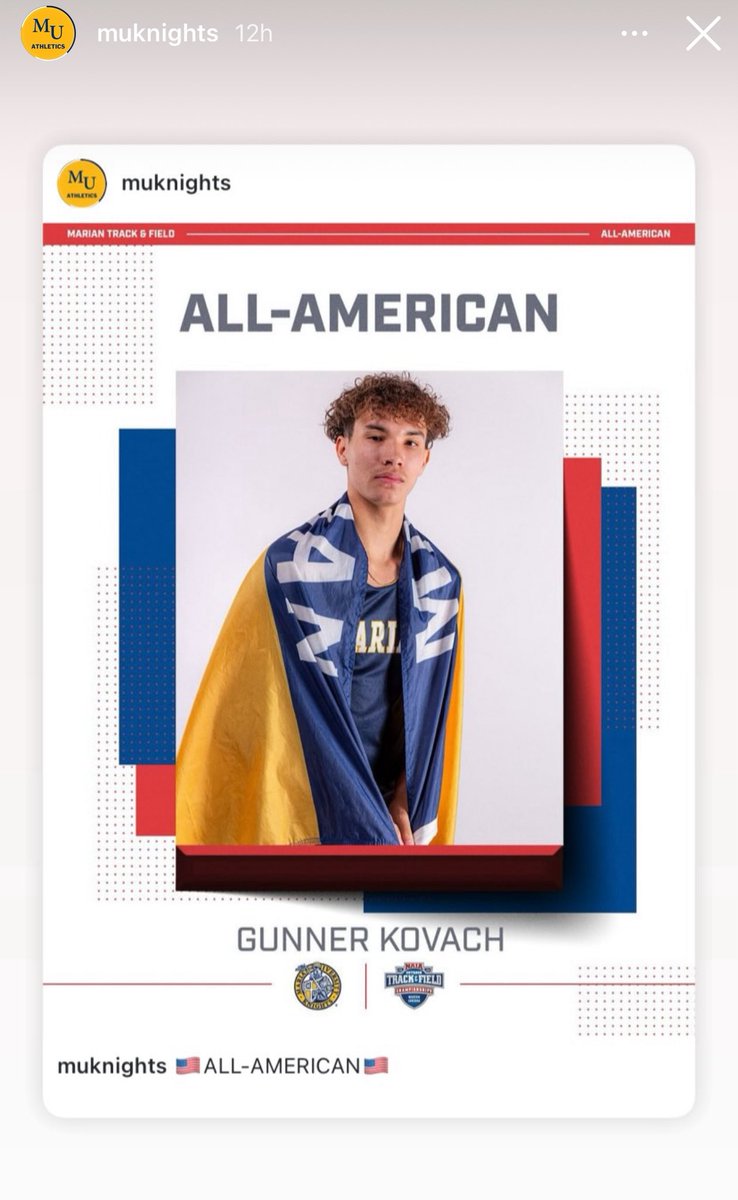 Congrats <a href="/Gunnerkov11/">Gunner Kovach</a> finishing 4th at Nationals in the high jump. You continue to shine!