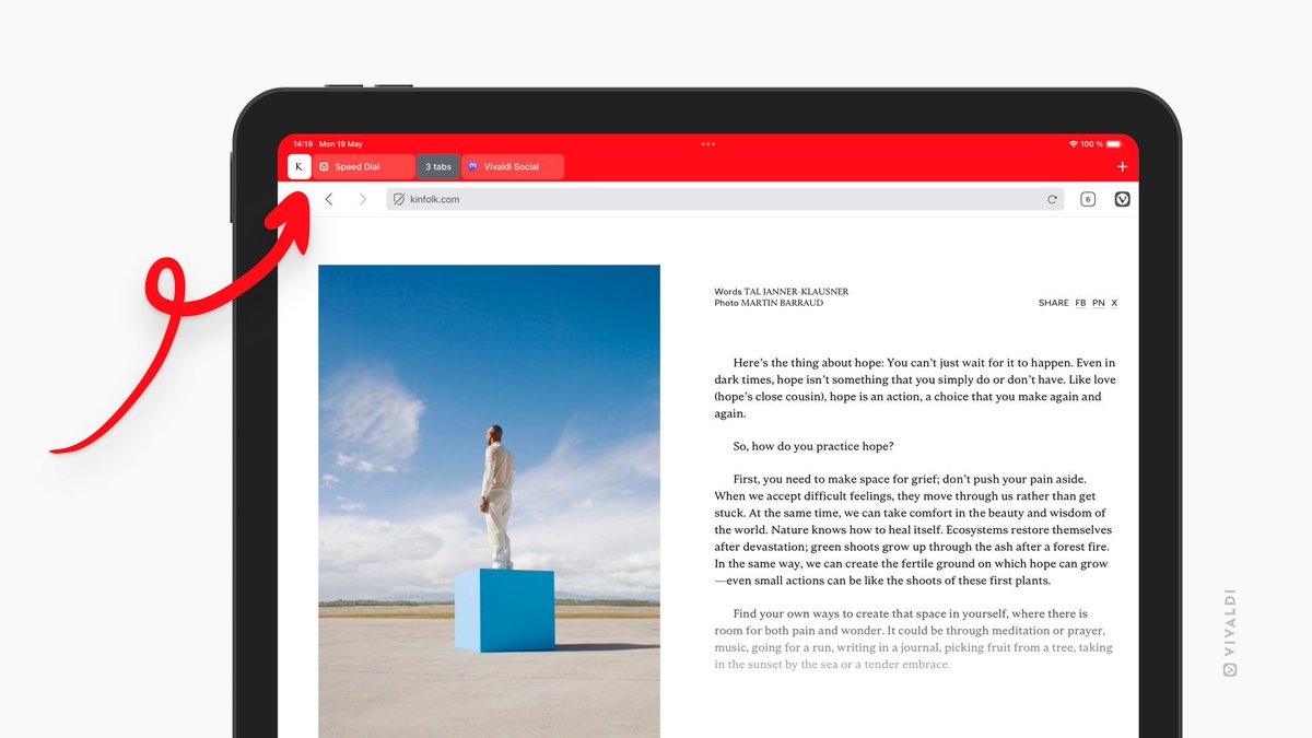 Yesterday we pushed a big update to our browser on iPad, and now you can 📌 your favorite sites to keep them close and stack tabs to group related pages to stay organized. 

It’s top-class tab management, built for iPadOS. ❤️