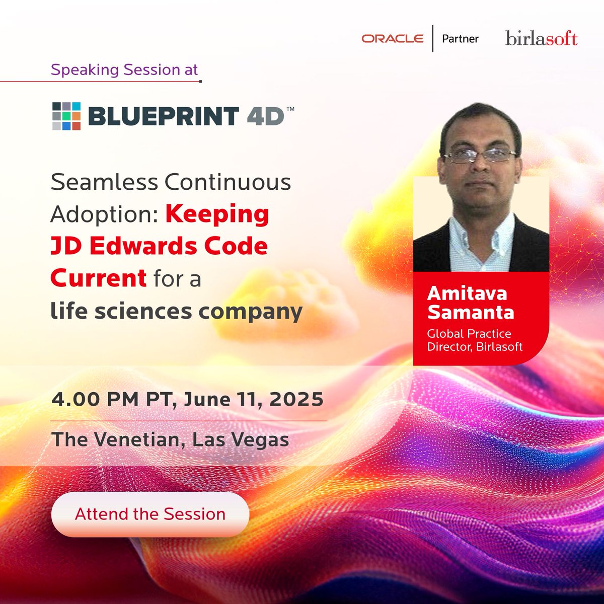 birlasoft's tweet image. #SpeakingSession: Is keeping your JD Edwards environment updated feeling like an uphill battle? Join Amit Samanta (Global Practice Director – JD Edwards) at #Blueprint4D to learn how a leading global life sciences company mastered continuous adoption during their large-scale JDE…