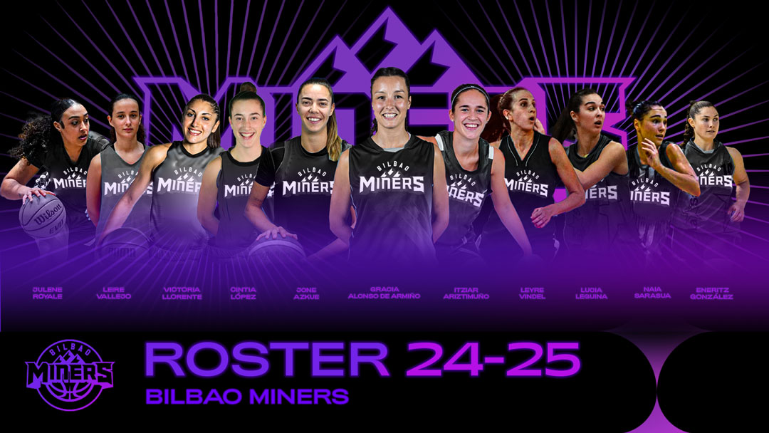 bilbaobasket's tweet photo. ⛏️ Este será el Roster femenino de Bilbao Miners ⛏️

✅ Gracia Alonso de Armiño
✅ Itziar Ariztimuño
✅ Jone Azkue
✅ Leyre Vindel
✅ Naia Sarasua
✅ Julene Royale
✅ Leire Vallejo
✅ Victoria Llorente
✅ Cintia López
✅ Lucia Leguina
✅ Eneritz González

ℹ️ https://t.co/p7cmlbrhri