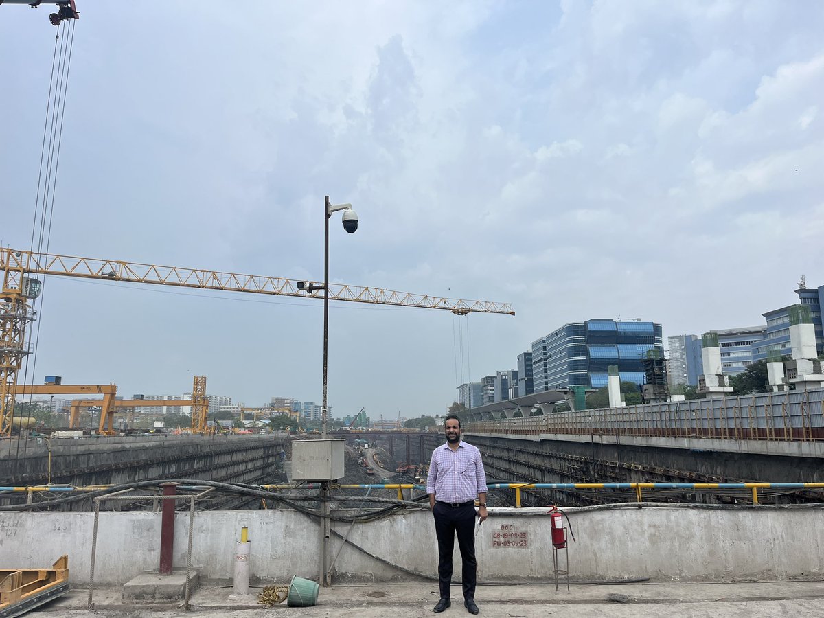 Visited to see ongoing construction of Bandra High Speed station. This would be the first station in Mumbai as a part of Mumbai-Ahmedabad High Speed Rail Project. <a href="/MEIL_Group/">Megha Engineering and Infrastructures Ltd</a> <a href="/nhsrcl/">NHSRCL</a>