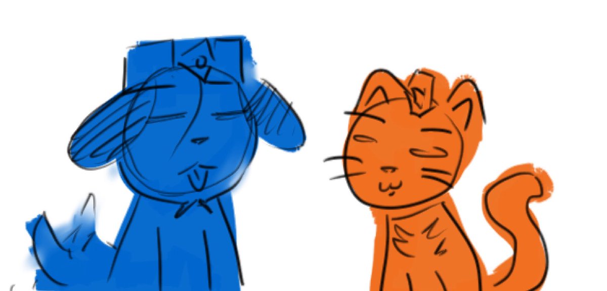 CrescentDrifter's tweet image. Very quick #rodcracker as critters, respectively doggo TC and orange cat Roddy