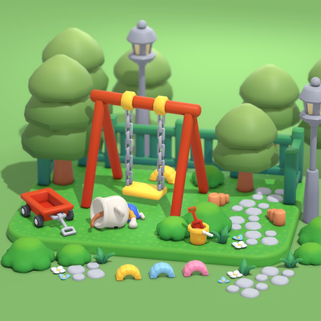 IsaLousberg's tweet image. Oh no, somebody help him! 🥺

#blender3d #gameassets