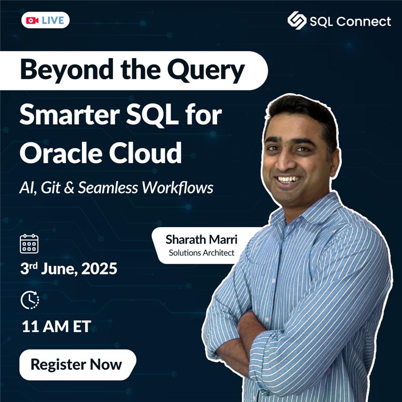 SplashBI's tweet image. Explore how SQL Connect brings AI-powered query assistance and Git-driven version control to Oracle Fusion Cloud workflows.
Link- linkedin.com/.../7330661624…

#SQLConnect #OracleFusionCloud #BeyondTheQuery #LinkedInLive