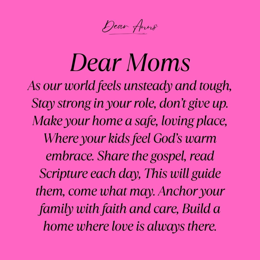 Dear_Anns's tweet photo. To all the amazing moms out there: your love, faith, and strength shape the next generation. Keep going,your role matters more than you know.
#DearAnn #MomLife #FaithfulMotherhood #ChristianMom #MotherhoodMatters #RaiseThemUp #FaithOverFear #GodlyHome #MomEncouragement. https://t.co/lClXr6mxjy