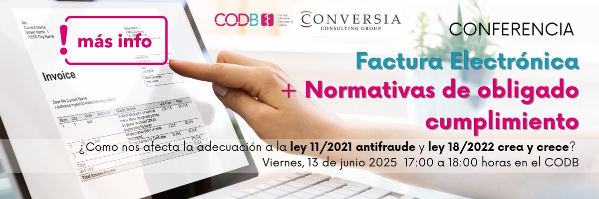 dentistasib's tweet photo. EL CUMPLIMIENTO DE LAS #NORMASOBLIGATORIAS: EL #CODB FIRMA UN ACUERDO CON CONVERSIA para ofrecer soluciones prácticas y efectivas a los colegiados en materia de cumplimiento normativo. 
Más info: https://t.co/x8CAGR1AkE
#normativalegal #colegiodentistasbaleares @ConversiaConsul https://t.co/sVfQDkGqRE