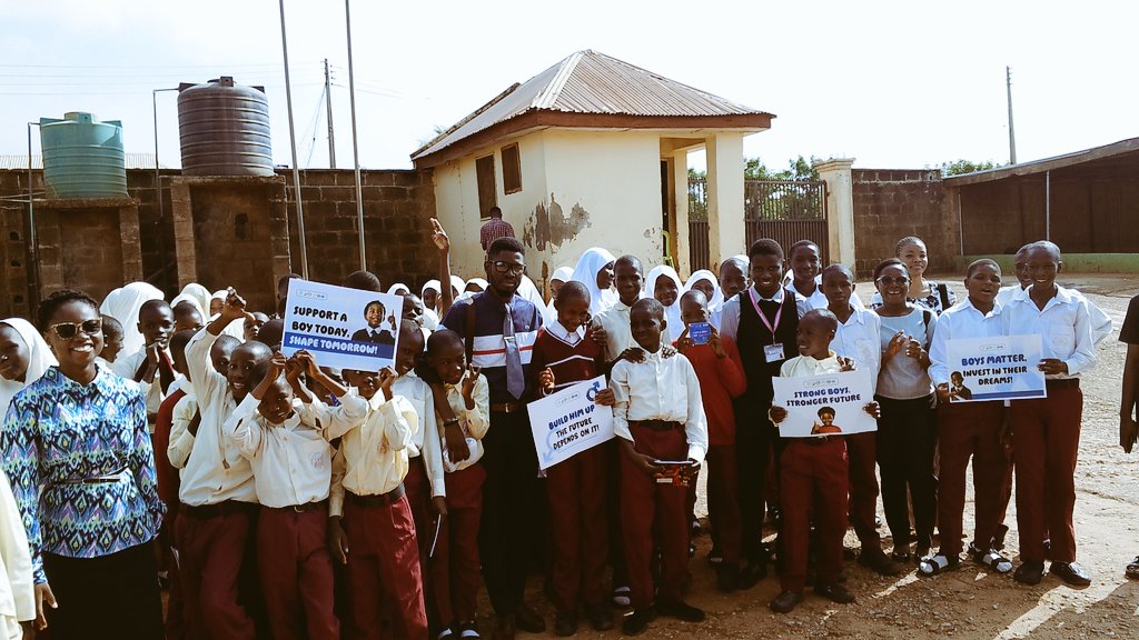 PATHProject22's tweet photo. The International Day of the Boy Child 2025 was a great time and we had the opportunity to engage with the young boys of Muslim Model Secondary School, Ilorin. 
They showed enthusiasm and surely left empowered. 
We’re not just raising boys.
We’re raising men of value. 💙 https://t.co/GVLSZVkdL8