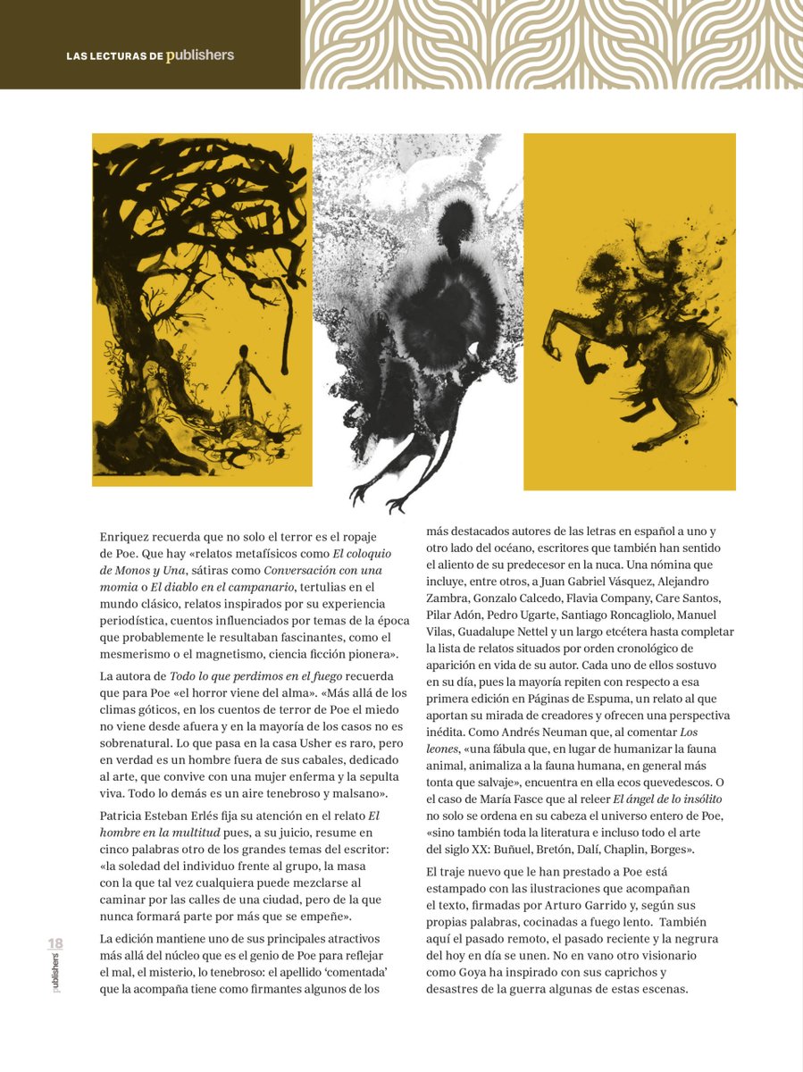 ¡Un Poe trajeado entre «Las lecturas de Publishers»!
Angélica Tanarro <a href="/angelicatanarro/">Angélica Tanarro</a>  celebra la nueva edición de sus Cuentos completos (<a href="/paginasdeespuma/">Editorial Páginas de Espuma</a> ) y tres efemérides que dialogan entre siglos: Baudelaire, Cortázar y un cuarto de siglo editorial.
¡Larga vida a Poe! 🍷