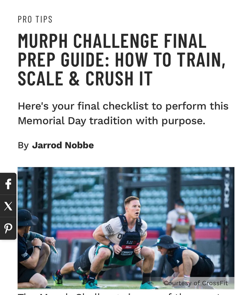 muscle_fitness's tweet photo. MURPH CHALLENGE FINAL PREP GUIDE: HOW TO TRAIN, SCALE & CRUSH IT

Here's your final checklist to perform this Memorial Day tradition with purpose.
By Jarrod Nobbe
@j.t.nobbe_ 

Read Article
https://t.co/1Y8qvd46NT

#murphchallenge #fitnesschallenges #fitnesstips #trainingmethods #trainingqa #trainingtips #workoutchallenge #MemorialDay