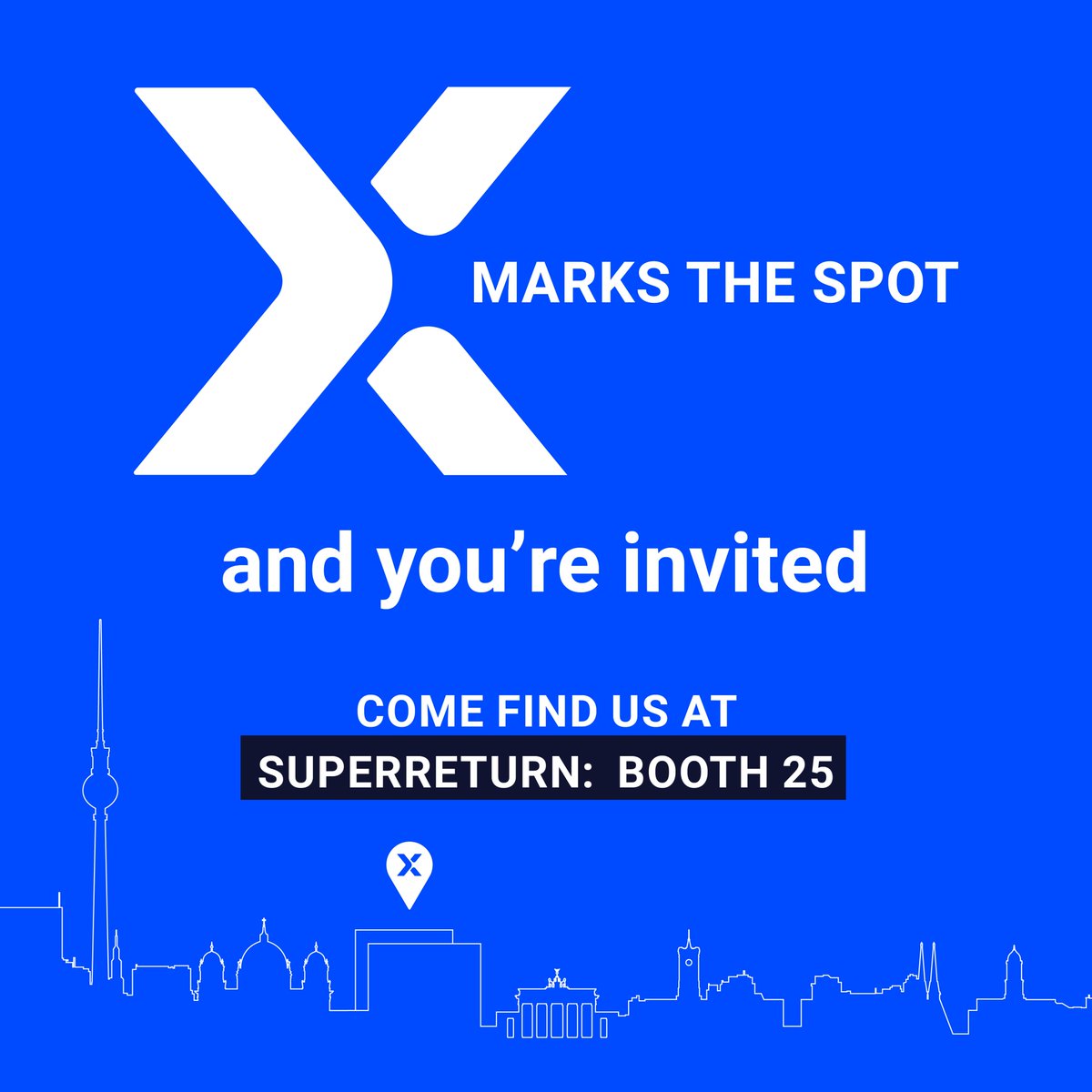 castlehall1's tweet photo. Something big is coming to #Berlin! 

Come find us at Booth 25 to find out more at #SuperReturn International

The future of due diligence is now.

🗺️ #XMarksTheSpot 
#DDXVerified #DueDiligence https://t.co/zF2IcsWoGT