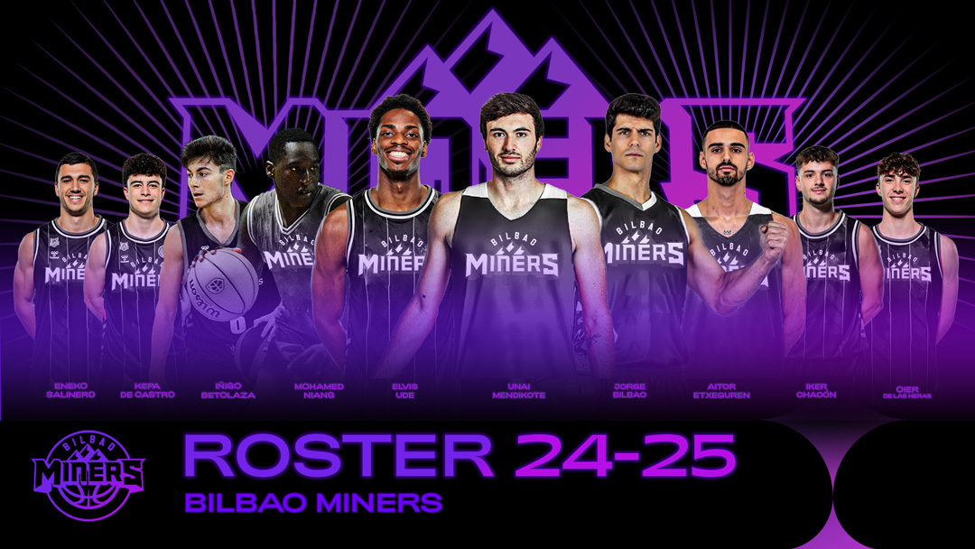 bilbaobasket's tweet photo. ⛏️ Este será el Roster marculino de Bilbao Miners ⛏️

✅ Unai Mendikote
✅ Jorge Bilbao
✅ Aitor Etxeguren
✅ Iker Chacón
✅ Oier De las Heras
✅ Elvis Ude
✅ Mohamed Niang
✅ Iñigo Betolaza
✅ Kepa De Castro
✅ Eneko Salinero

ℹ️ https://t.co/J9F8oFqmbg https://t.co/3mgp5FEiQm