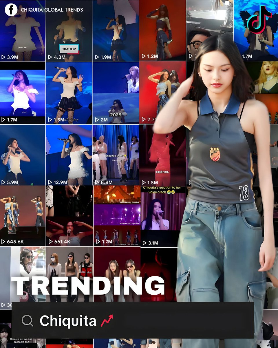 CHIQUITABASE's tweet photo. #CHIQUITA was Trending on Tiktok earlier 🔥

She is trending searches due to many users are actively searching her, and multiple latest videos of her goes viral on Tiktok! 

#CHIQUITA
#BABYMONSTER https://t.co/HSMQVeX1Rn