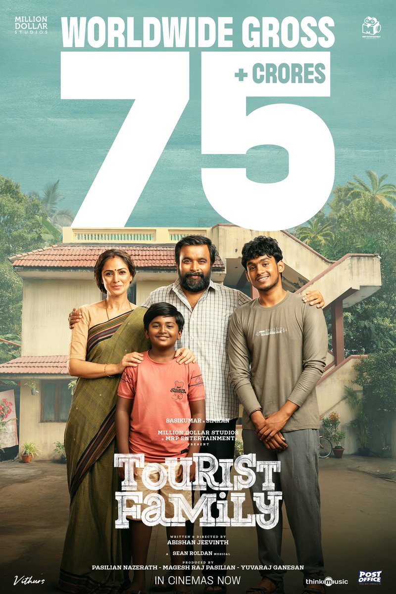 CinephileRams's tweet photo. Well deserved victory @MillionOffl for #TouristFamily 

#Sasikumar #AbishanJeevinth https://t.co/D2CnTaWHW7