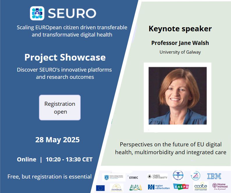 SEURO (@seuro2020) on Twitter photo 🎤 Excited to welcome <a href="/ProfJaneWalsh/">Prof Jane Walsh</a> (Univ. of Galway) as keynote speaker at the #SEURO Project Showcase!
🗓️ 28 May 2025 | 🕘 10:20 CET / 09:20 IST
💬 Focus: EU digital health, multimorbidity & integrated care
🔗 Register here: tcd-ie.zoom.us/webinar/regist… 🎤 Excited to welcome <a href="/ProfJaneWalsh/">Prof Jane Walsh</a> (Univ. of Galway) as keynote speaker at the #SEURO Project Showcase!
🗓️ 28 May 2025 | 🕘 10:20 CET / 09:20 IST
💬 Focus: EU digital health, multimorbidity & integrated care
🔗 Register here: tcd-ie.zoom.us/webinar/regist…