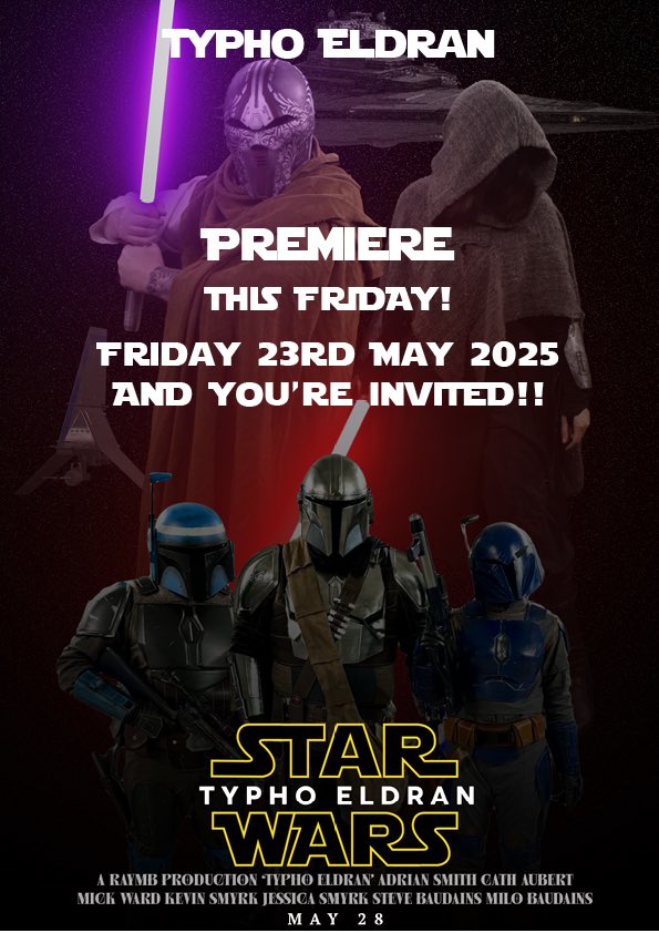 Today’s the day. 

Typho Eldran Premieres!!! 🥺❤️

#StarWars #StarWarsFanFilm #FanFilm #StarWarsBattlefront3