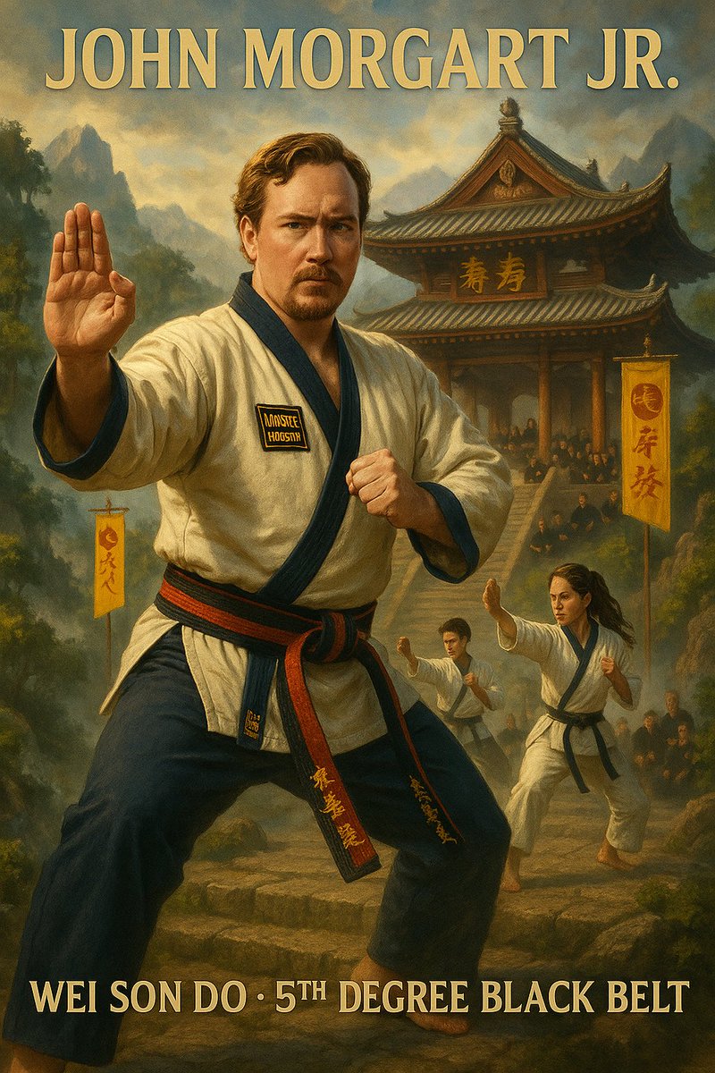 JohnMorgart's tweet photo. From the Dojo to Texas Justice!
Honored to be featured alongside legends like Chuck Norris in these epic posters!
Representing Wei Son Do as a 5th Degree Black Belt and carrying the spirit of martial arts wherever justice calls.
#WalkerTexasRanger #MartialArts #WeiSonDo https://t.co/7WAMYFkxaS