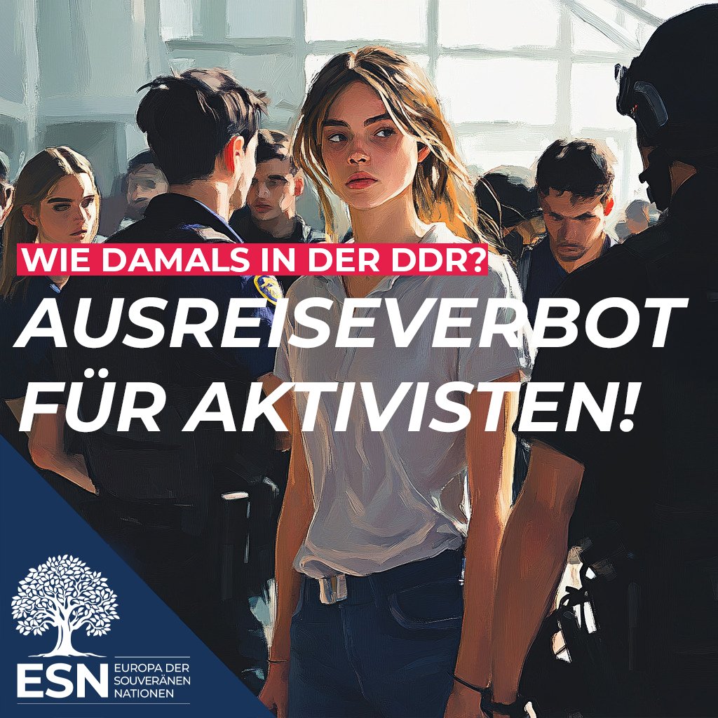 +++ Ausreiseverbot für Patrioten – Reisefreiheit nur für Regierungstreue? +++
Am 15. Mai verhinderte die Bundespolizei am Flughafen München die Ausreise mehrerer Aktivisten zum „Remigration Summit 2025“. Kein Verfahren, kein Urteil - nur Willkür! DDR lässt grüßen.
#Remigration