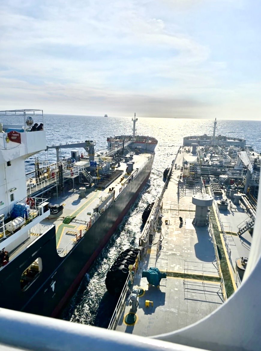 🌊 Starting the day strong at sea! At Aquipet, we’re always prepared to provide safe, reliable, and expert service during every port call and STS operation!   Your cargo, our commitment. ⚓

#AquipetLossControl #STS #ShipToShip #MaritimeExcellence #VesselSupport #PortOperations