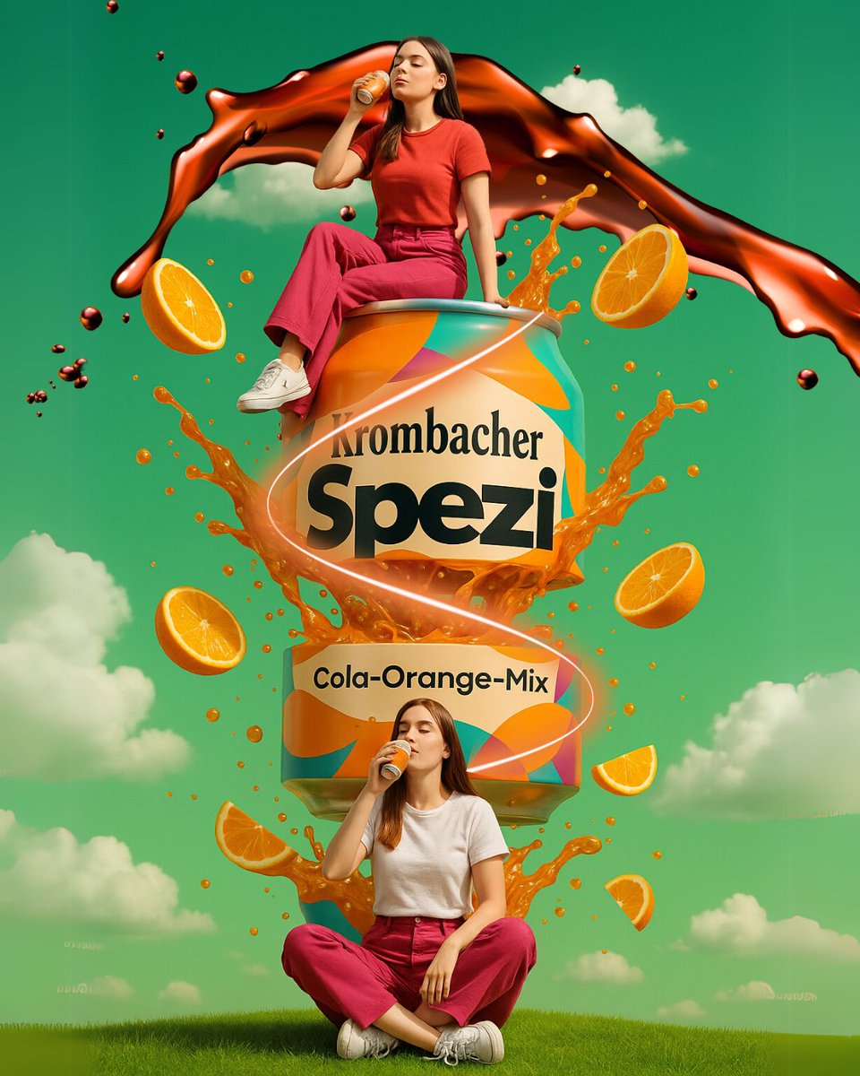 ngsbeverages's tweet photo. When cola met orange, the universe paused to take a sip. 💥 @spezi_krombacher, A flavour collision worth the chaos.  #SpeziSaga #ColaMeetsOrange #KrombacherSpezi #TwistYourTaste #ZestModeOn #GermanGoodness #SipDifferent #FizzFusion https://t.co/uKjX04hPvq
