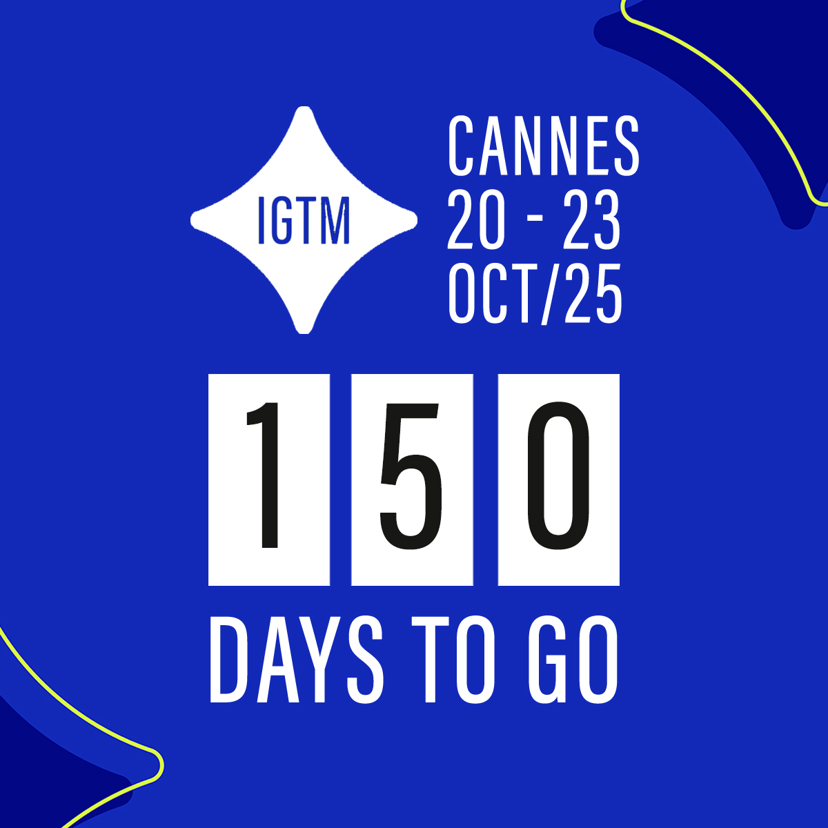 Only 150 days to go! ⏳ 

The countdown to Cannes has officially begun!

Don’t miss your chance to connect with the global golf travel community, forge powerful partnerships, and put your business on the map. 🌍🏌️‍♂️✨

igtmarket.com

#GolfTogether