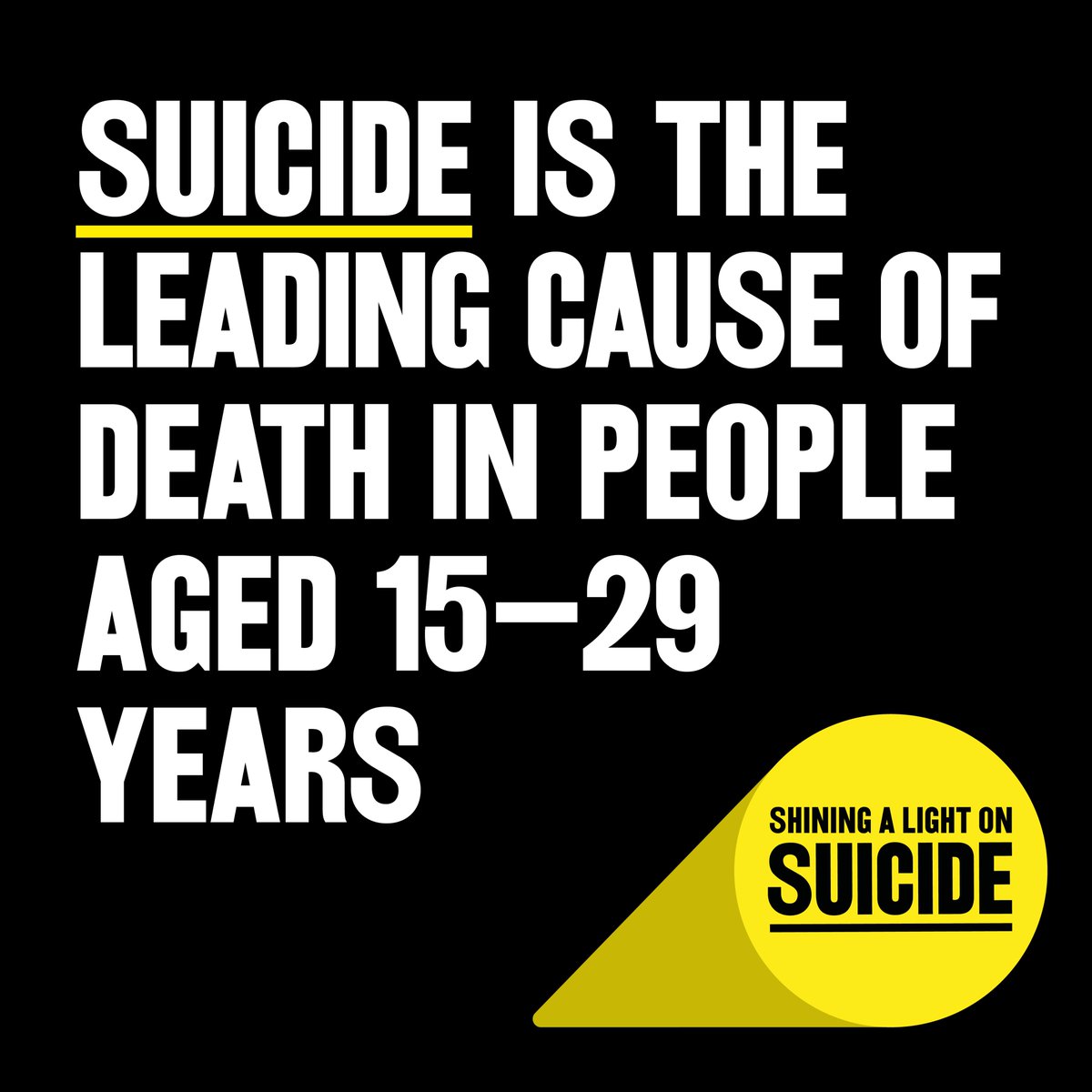 #DidYouKnow... Suicide is the leading cause of death in people aged 15-29 years?

Whatever you’re going through, they will help you get the advice and support you need.

shiningalightonsuicide.org.uk

#SuicidePrevention #GreaterManchester #Support #Advice