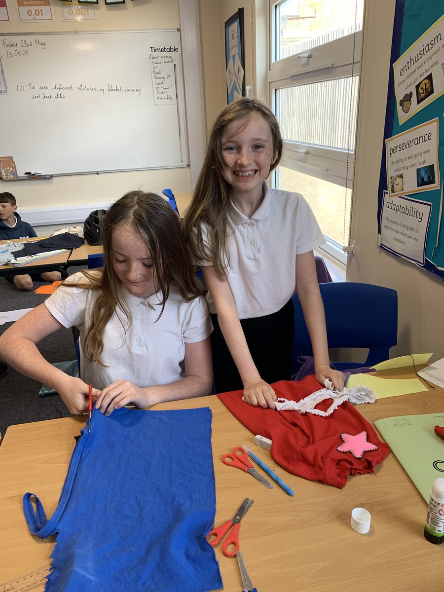 latimerprimary's tweet image. #Class6VL have been very creative this morning: up-cycling t-shirts. They have disappeared for lunch. I hope they help me to tidy later! #LatimerDandT