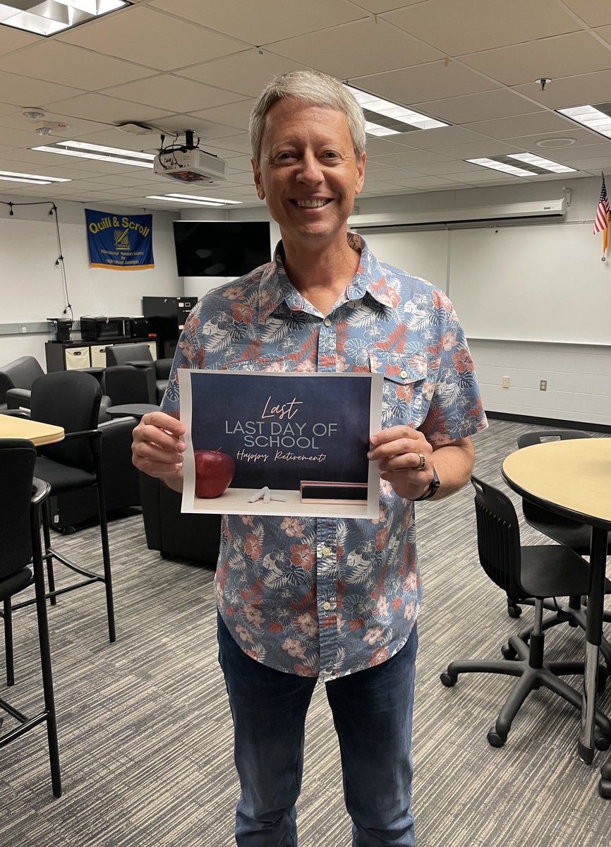 Happy LAST last day of school, <a href="/JimMcCrossen/">Jim McCrossen</a> . Congratulations on your retirement!