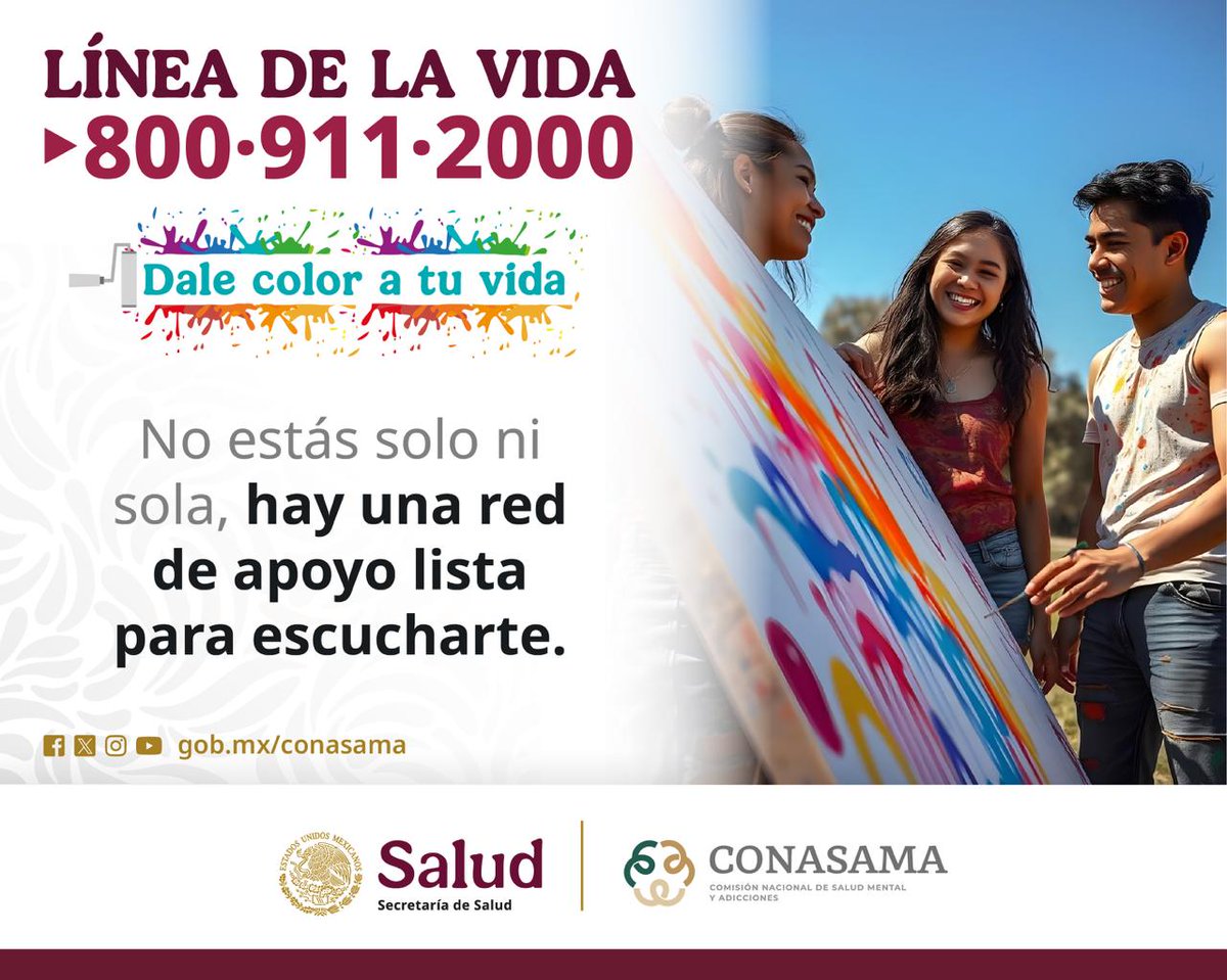 capa_valle's tweet photo. Factores como el aislamiento y la segregación social, pueden conducir a la persona a tener problemas con el uso y abuso de sustancias psicoactivas y a tener o agravar trastornos de la salud mental.

En la #LíneaDeLaVida, 📷 800 911 2000 #TeEscuchamos
📷 365 días del año https://t.co/aTfKBXJRNn