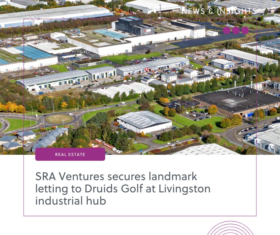 We advised SRA Ventures on leasing a 29,500 sq ft unit in Livingston to fast-growing brand Druids Golf 🏌️‍♂️A key step in their UK &amp; global expansion.

🔗 Full article: gilsongray.co.uk/blog/sra-ventu…

#GilsonGray #RealEstate #DruidsGolf #SRAVentures #Livingston