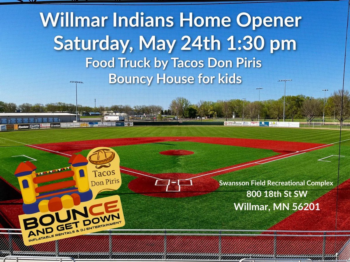 Willmar Indians Baseball (@willmarindians) on Twitter photo Home Opener tomorrow Playball at 1:30pm against <a href="/MWStingers/">Montrose/Waverly Stingers</a>
See you at the ballpark⚾️ Home Opener tomorrow Playball at 1:30pm against <a href="/MWStingers/">Montrose/Waverly Stingers</a>
See you at the ballpark⚾️