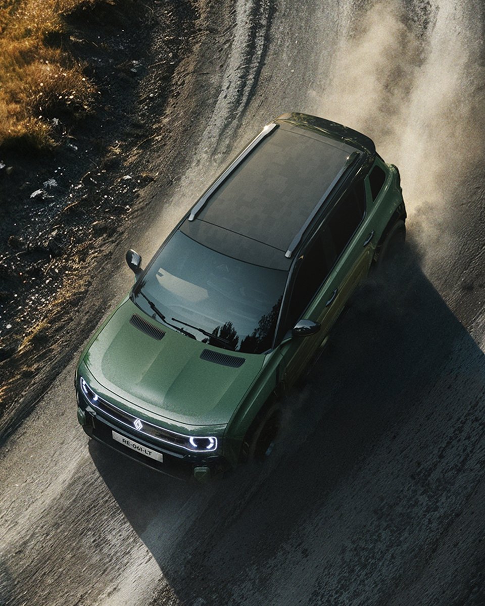 RenaultSI's tweet image. #Renault4 #Savane #4x4, 100 % električni koncept, eleganca v vsakem detajlu.
Ekskluzivna bočna značka »4 Savane«, napis »4x4« na prtljažnih vratih in prilagojen pokrov za polnjenje dajejo zunanjemu videzu pridih prefinjenega pustolovca.