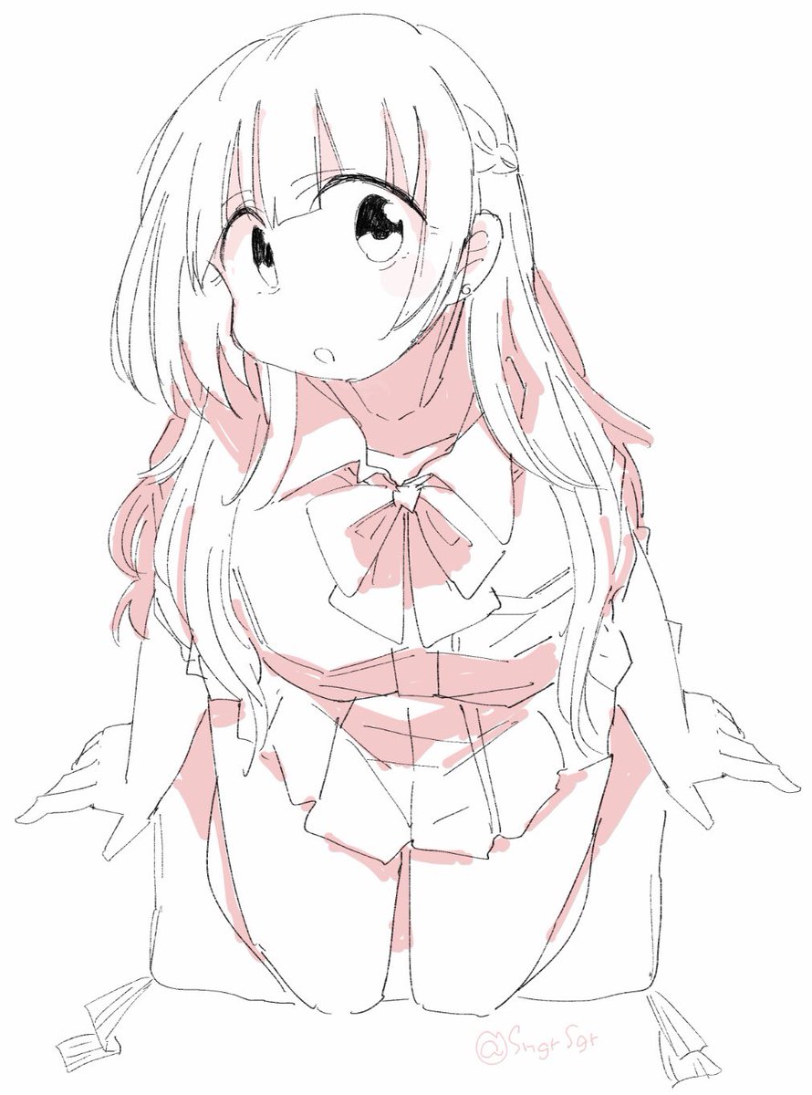 「らくがき女子高生 」|佐名柄さがらのイラスト