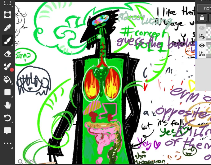 Concept art for my schools art competition (about drugs) 