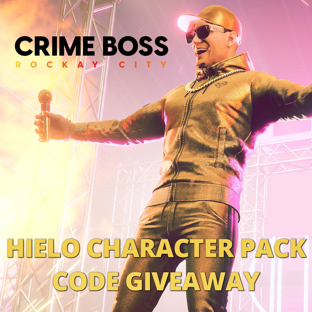 CrimeBossGame's tweet photo. 🎉 Code Giveaway! 🎉

The Golden Boy Hielo Character Pack DLC is coming SOON 🪙👦
We're giving away 20 Hielo Character Pack codes! 

🔗 Click the link and enter: https://t.co/RuQEbNO5SH
📖 Read the blog for more details: https://t.co/99r8aI1yXt

#crimebossrockaycity #Giveaway https://t.co/XuJyxiTc9b