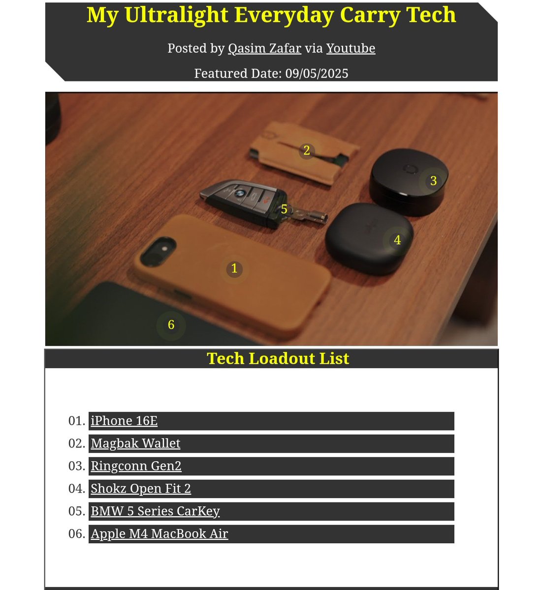 CyberTechWare's tweet image. 🎧📱Discover the best gadgets for your daily carry. #TechEDC #EverydayCarry #Gadgets #Apple #iPhone #Magback #Ringconn #Shoks #MacBook #BMW #Loadouts