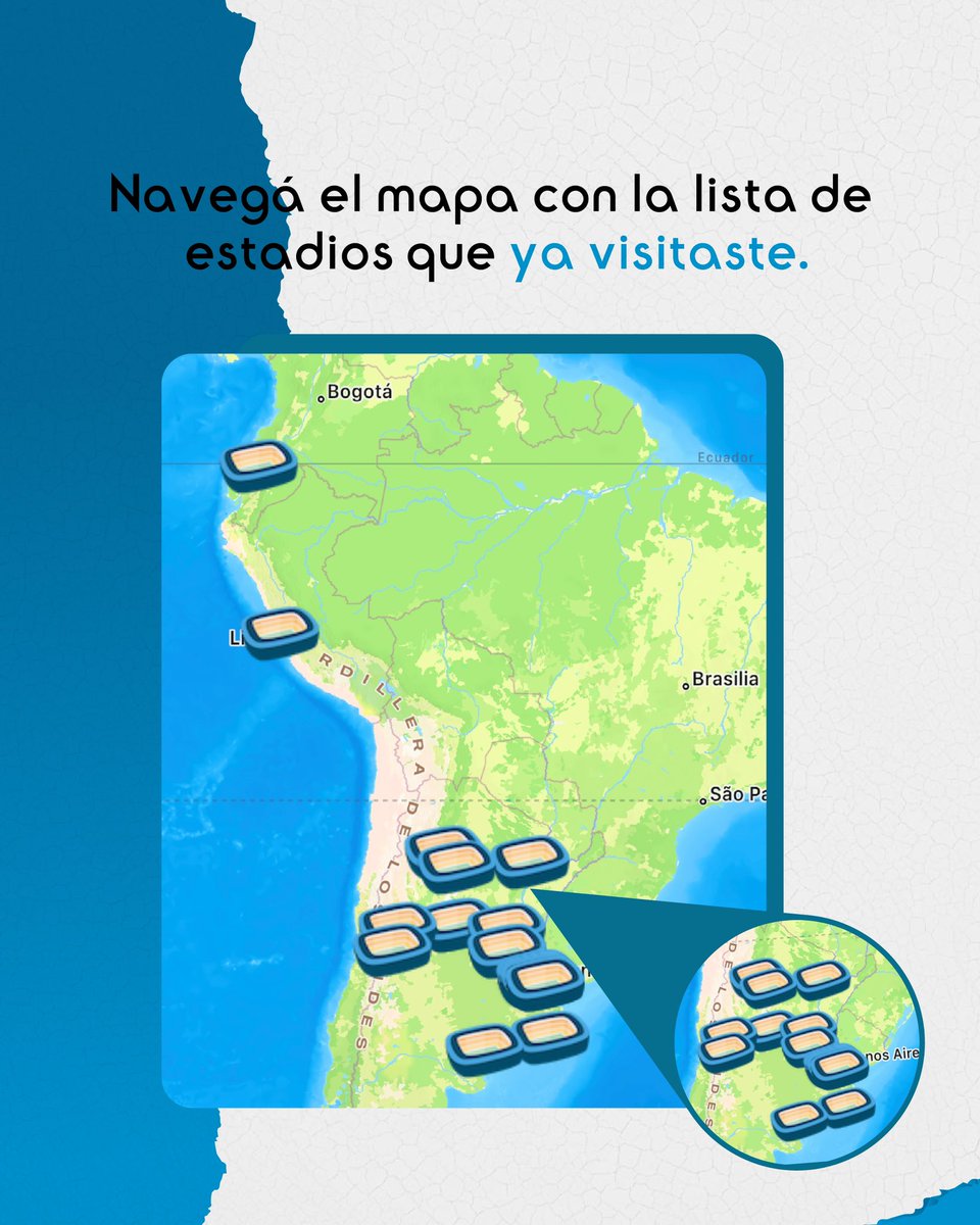 🏟️ Ingresá a 𝗘𝗦𝗧𝗔𝗗𝗜𝗢𝗦 > 𝗠𝗜𝗦 𝗘𝗦𝗧𝗔𝗗𝗜𝗢𝗦 > 𝗠𝗔𝗣𝗔𝗦 y chequeá a todos los estadios que visitaste en tu vida 🇦🇷

¡Bajate 𝗙𝘂𝘁𝗯𝗼𝗹𝗼𝗴𝘆 gratis y contanos! Link en la bio.