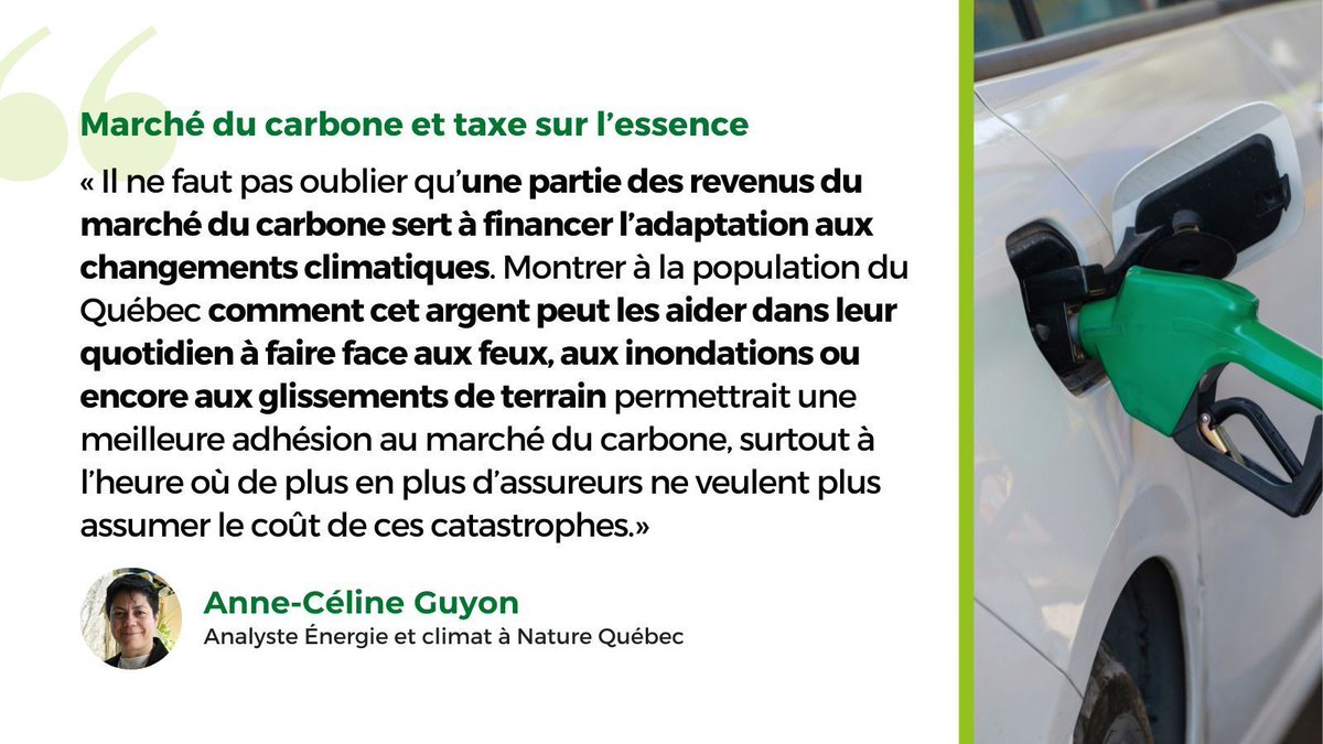 COMMUNIQUÉ 📣 Marché du carbone et taxe sur l’essence : le gouvernement fait le bon choix selon nous. 
À lire ➡️ buff.ly/lMYSief 
#polqc #pétrole #MarchéCarbone