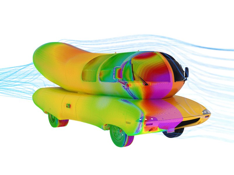 CFD study of the Wienermobile.

Courtesy of Dan Mather from Digital Engines.