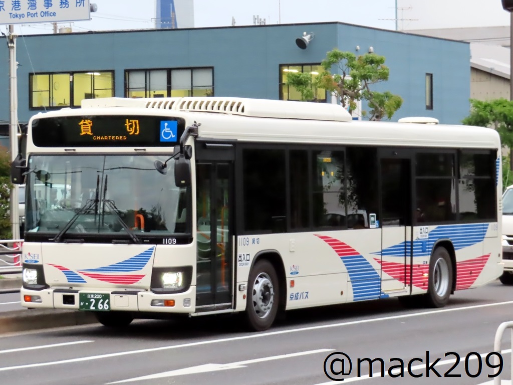 京成バス（江東200か ・266／社番:1109） 今月導入したLV290Q4。 千葉