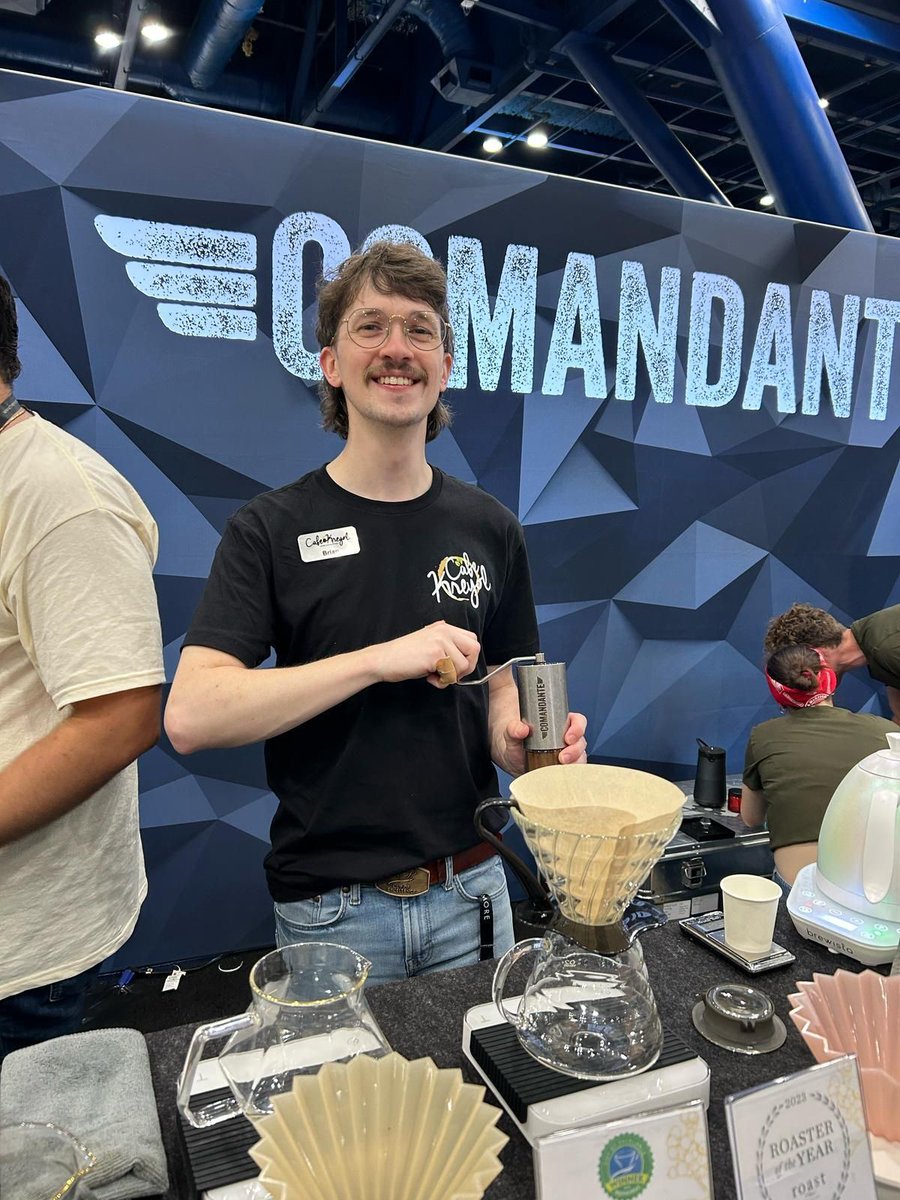 When you discover a remarkable product, you back it wholeheartedly. Brian dedicated his time in Texas to supporting partners and trusted companies like <a href="/COMANDNTE/">COMANDANTE</a>. We showcased our award-winning 1st Place Honduras <a href="/cupofexcellence/">Cup of Excellence</a> - Pino de Oro. #specialtycoffee #awardwinning