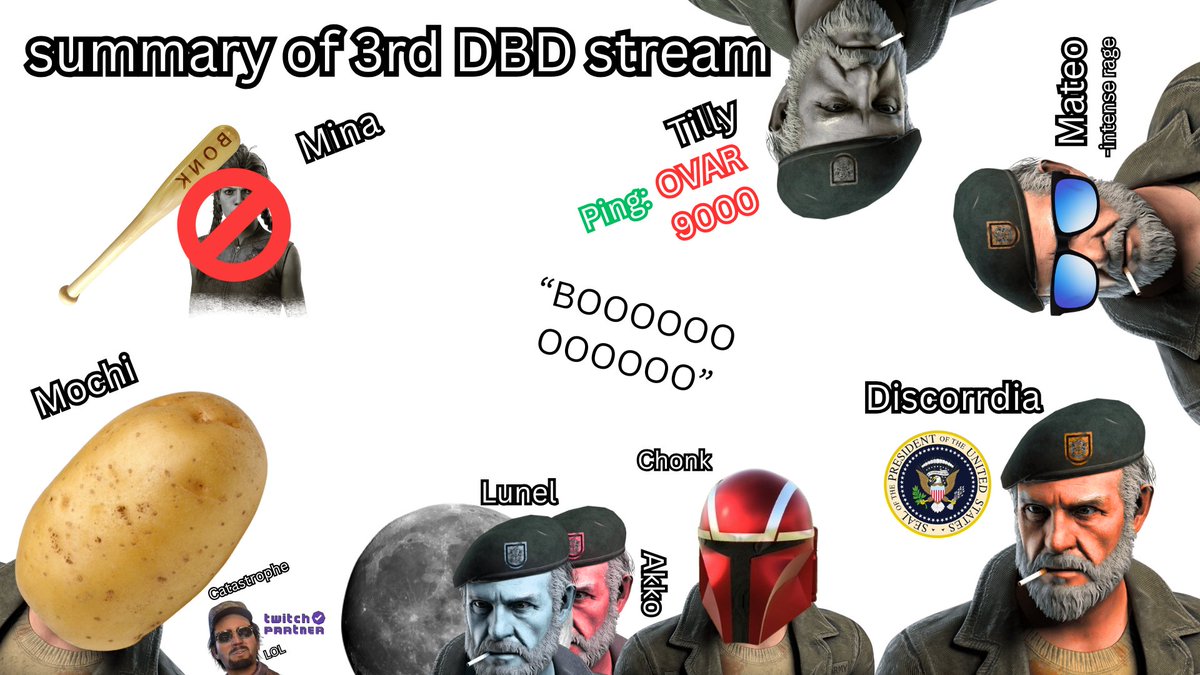 3rd DBD strem collab, jumped out of bed for this one.
(can't tag Mina cuz stinky and banned)